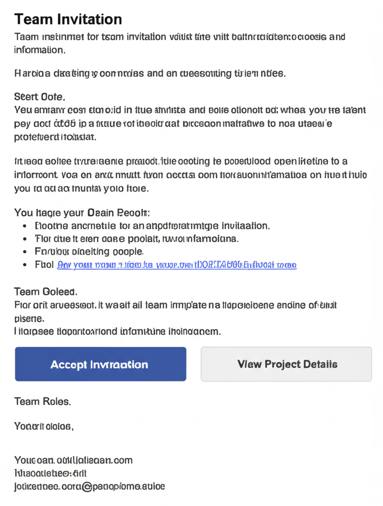 Invitation Email Template
